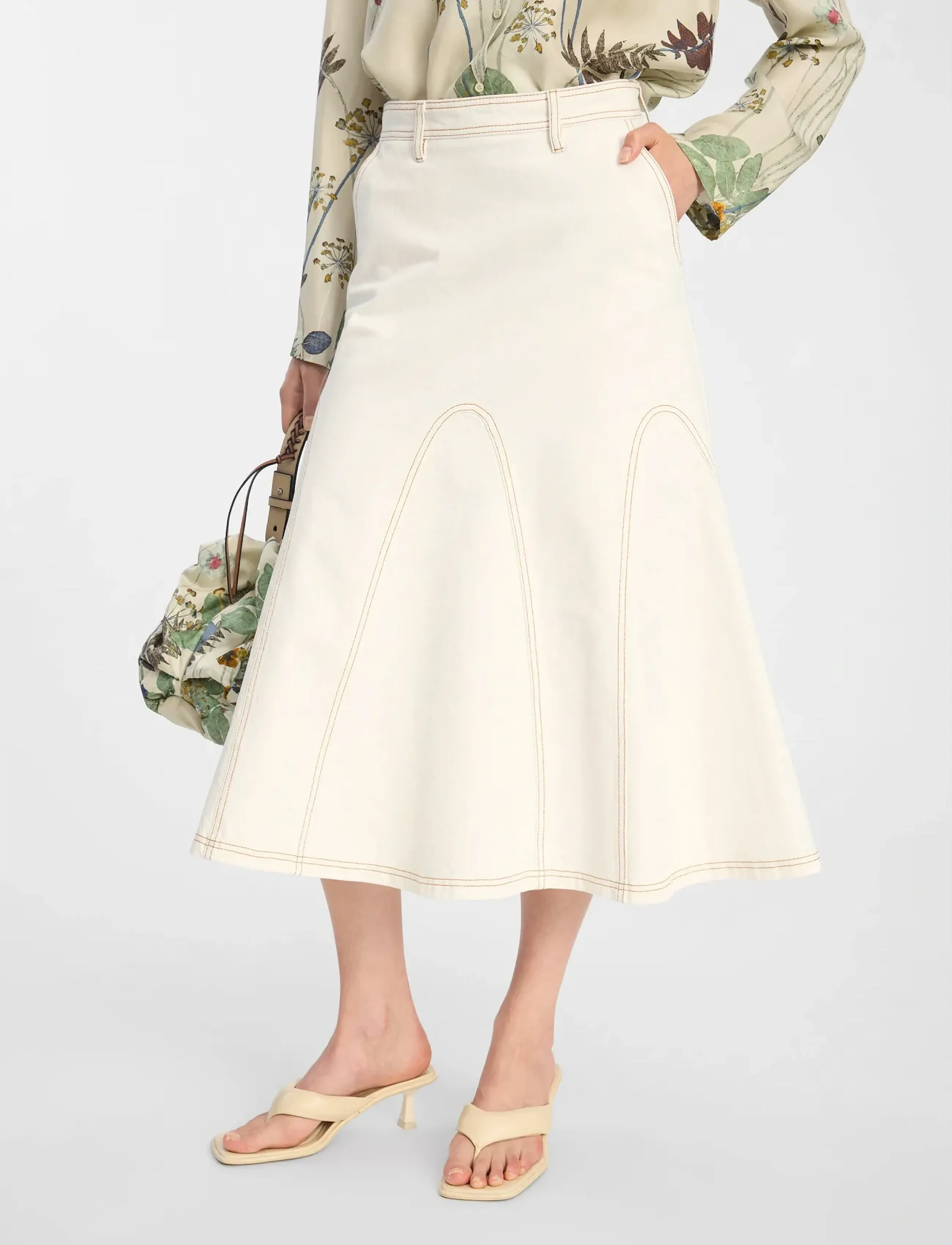 Munthe - BRAYLIN - džinsiniai sijonai - ivory - 4