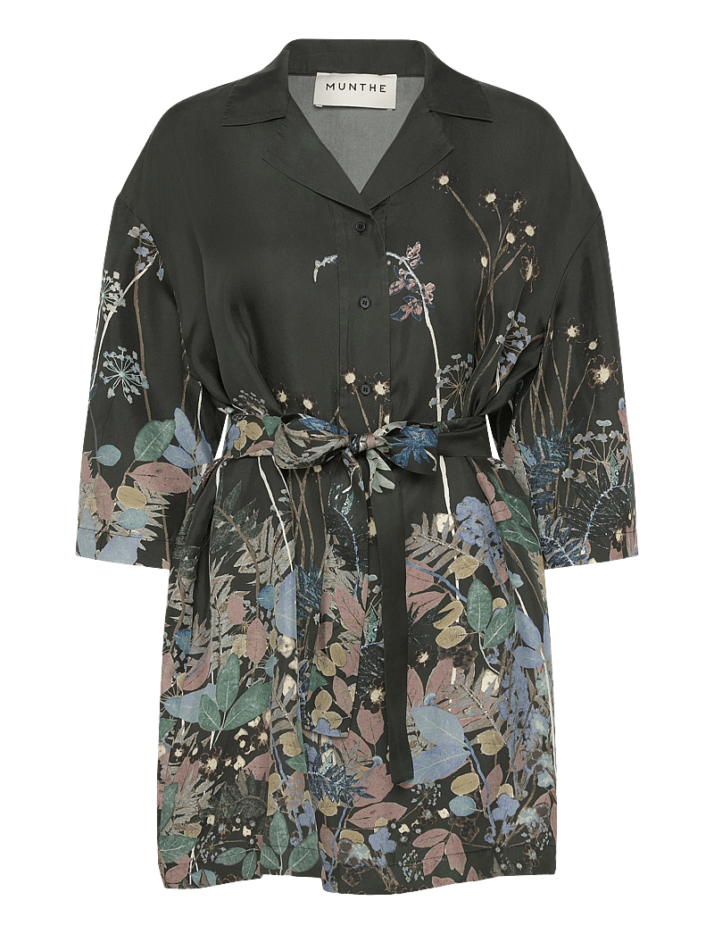 Munthe - RATANA - kurze kleider - print black - 1