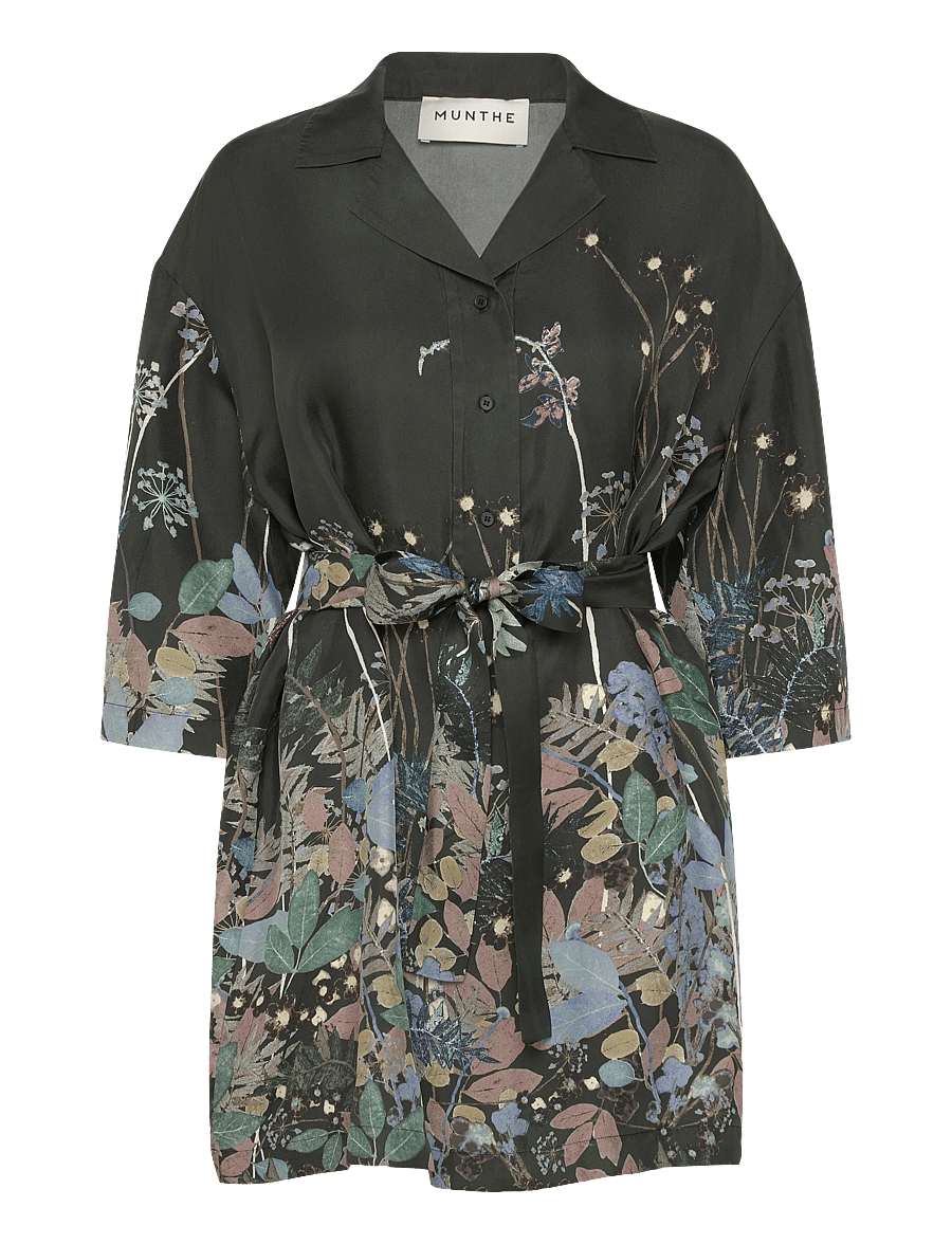 Munthe - RATANA - kurze kleider - print black - 1