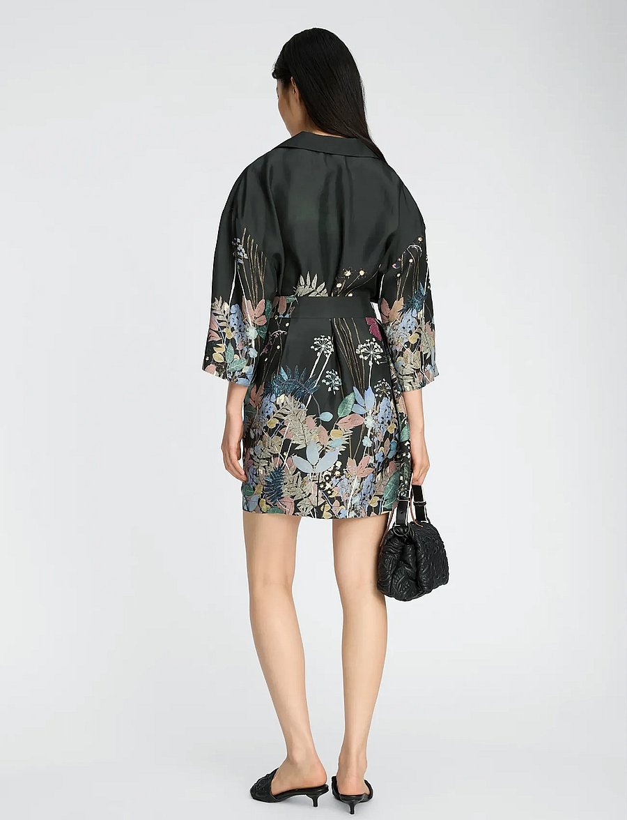 Munthe - RATANA - kurze kleider - print black - 4