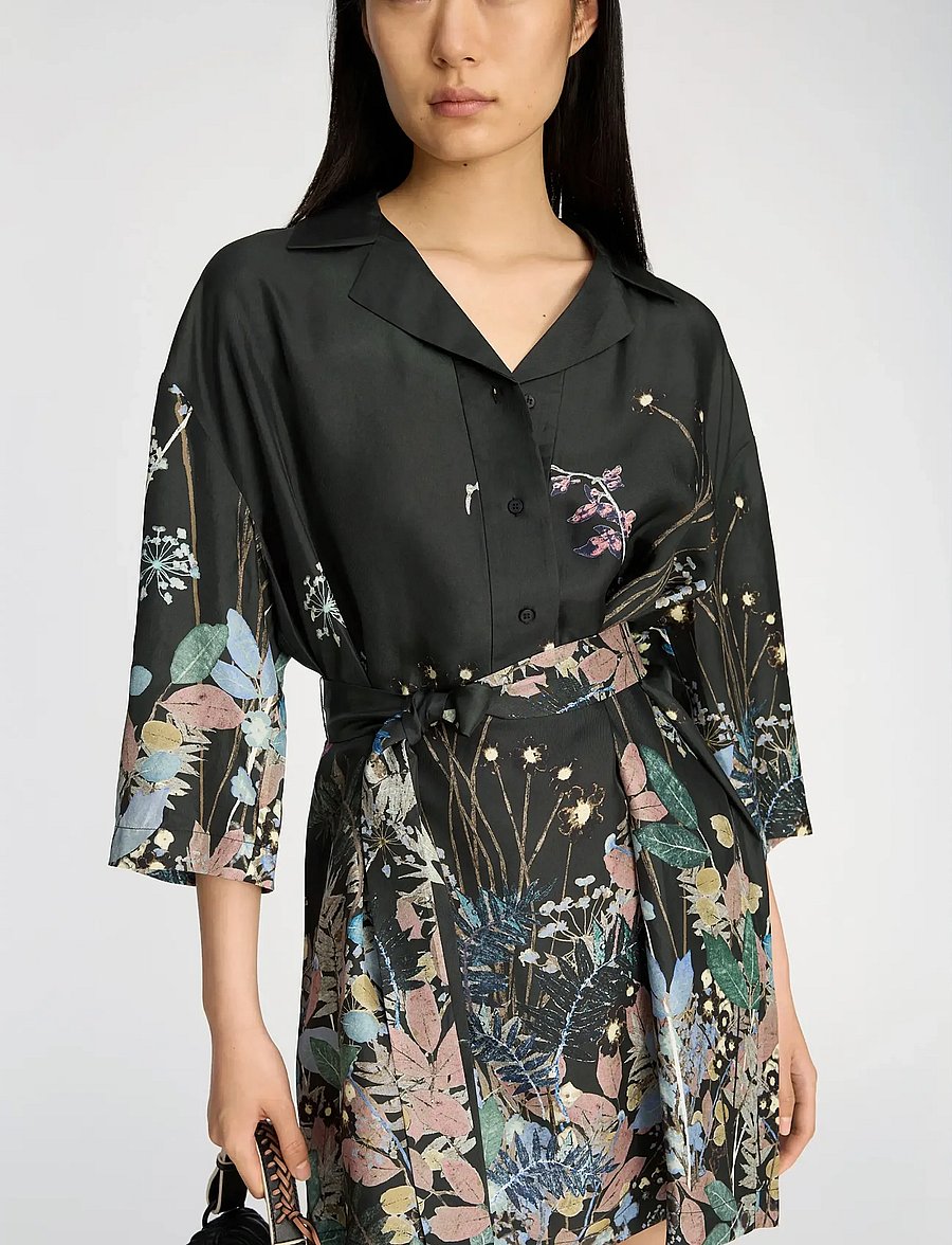 Munthe - RATANA - kurze kleider - print black - 5