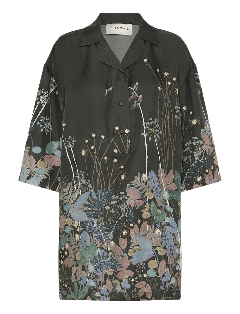 Munthe - RATANA - kurze kleider - print black - 3