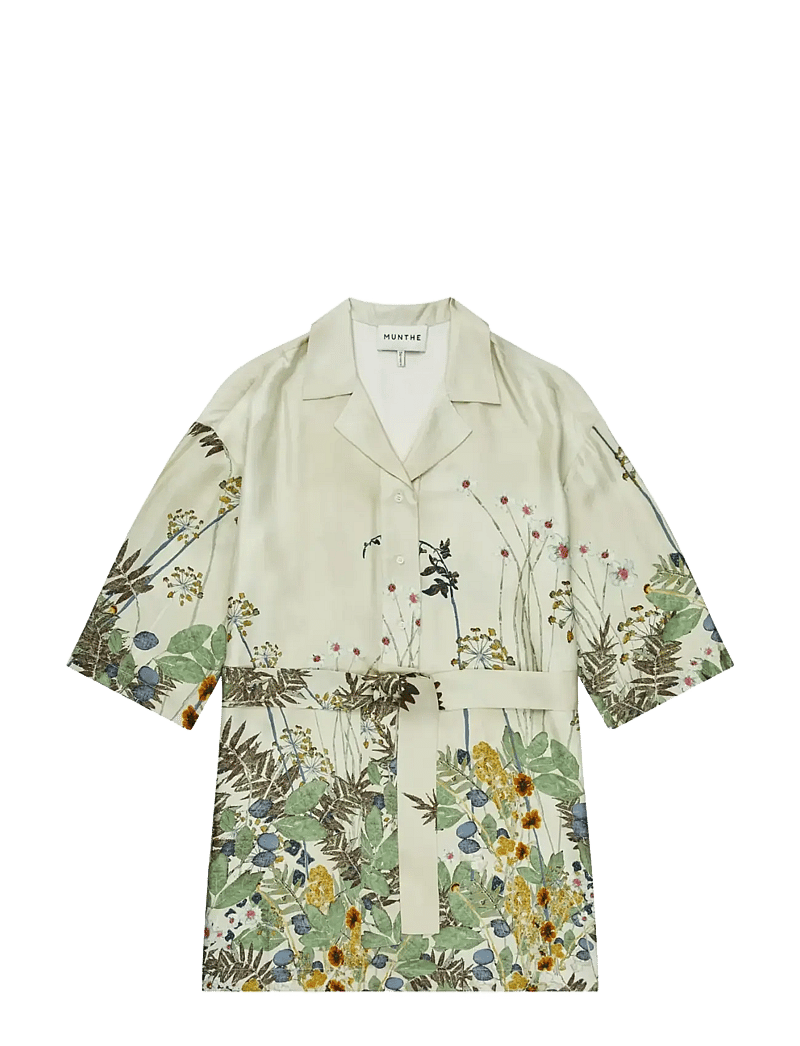 Munthe - RATANA - kurze kleider - print creme - 1