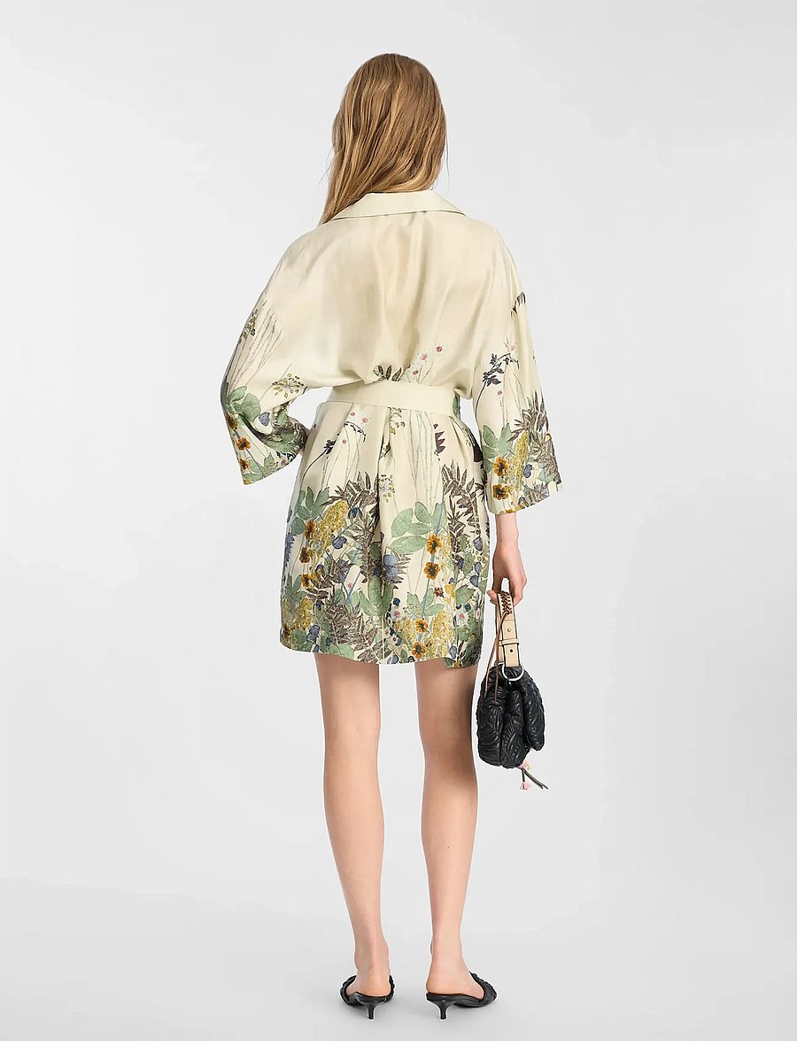 Munthe - RATANA - kurze kleider - print creme - 4