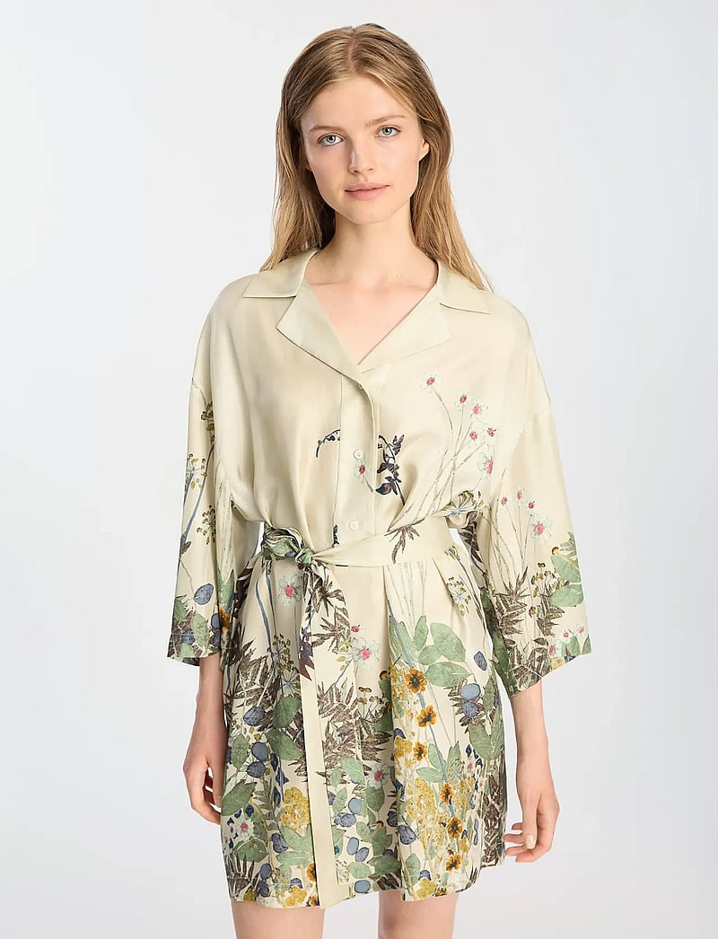 Munthe - RATANA - kurze kleider - print creme - 3