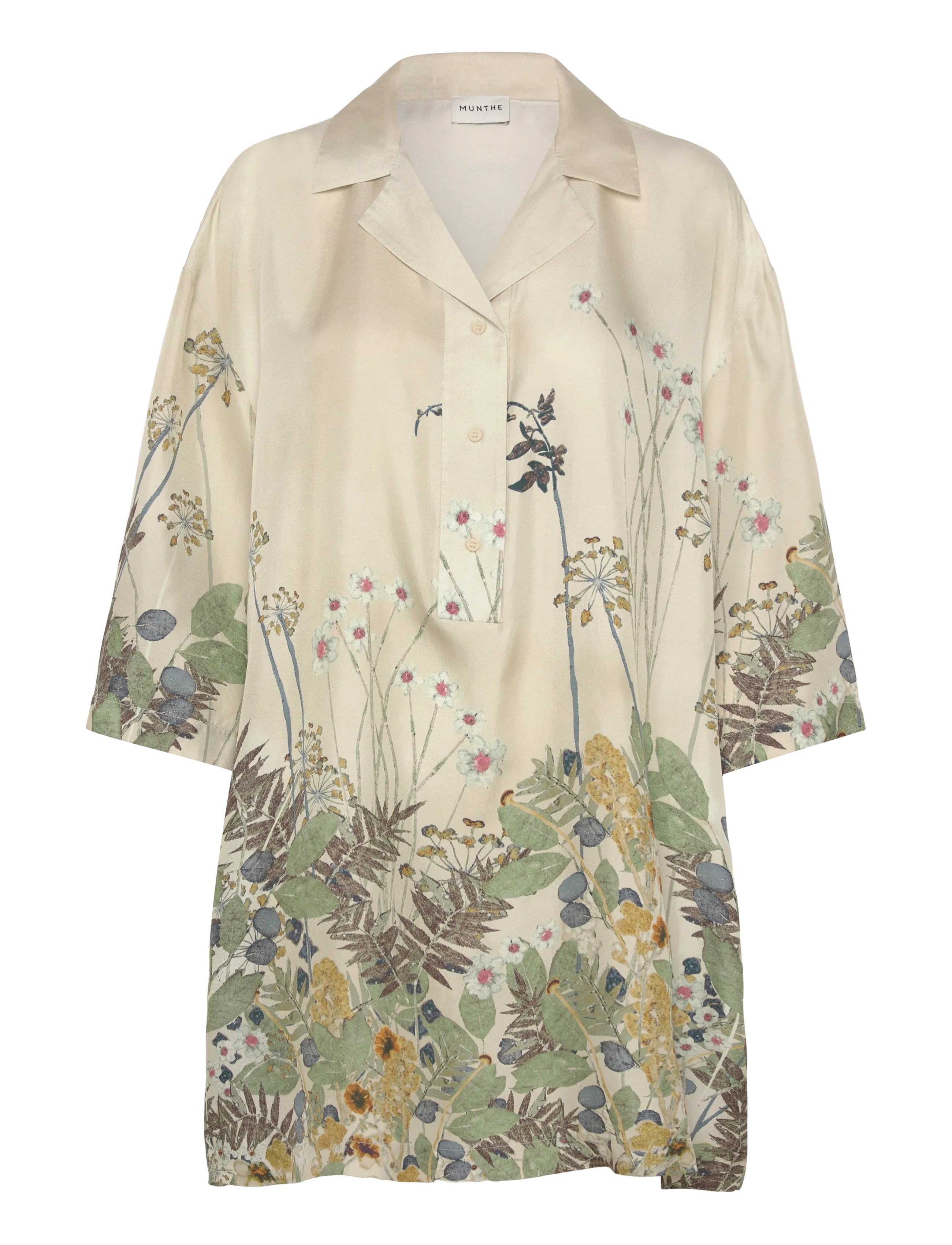 Munthe - RATANA - kurze kleider - print creme - 3