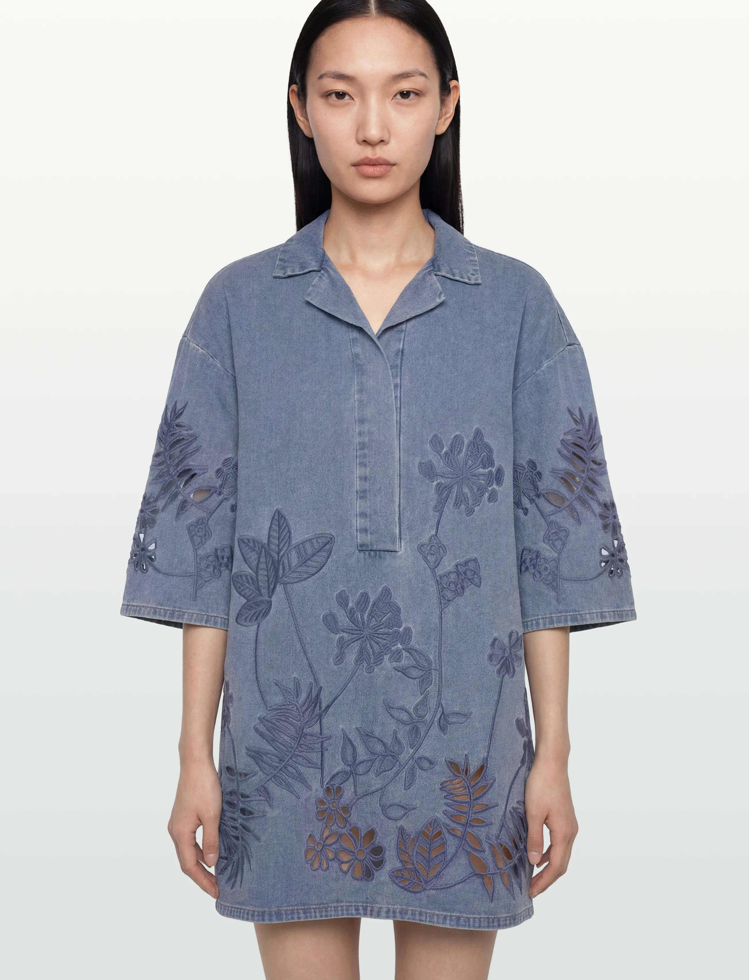 Munthe - BELLAR - denim dresses - blue - 3
