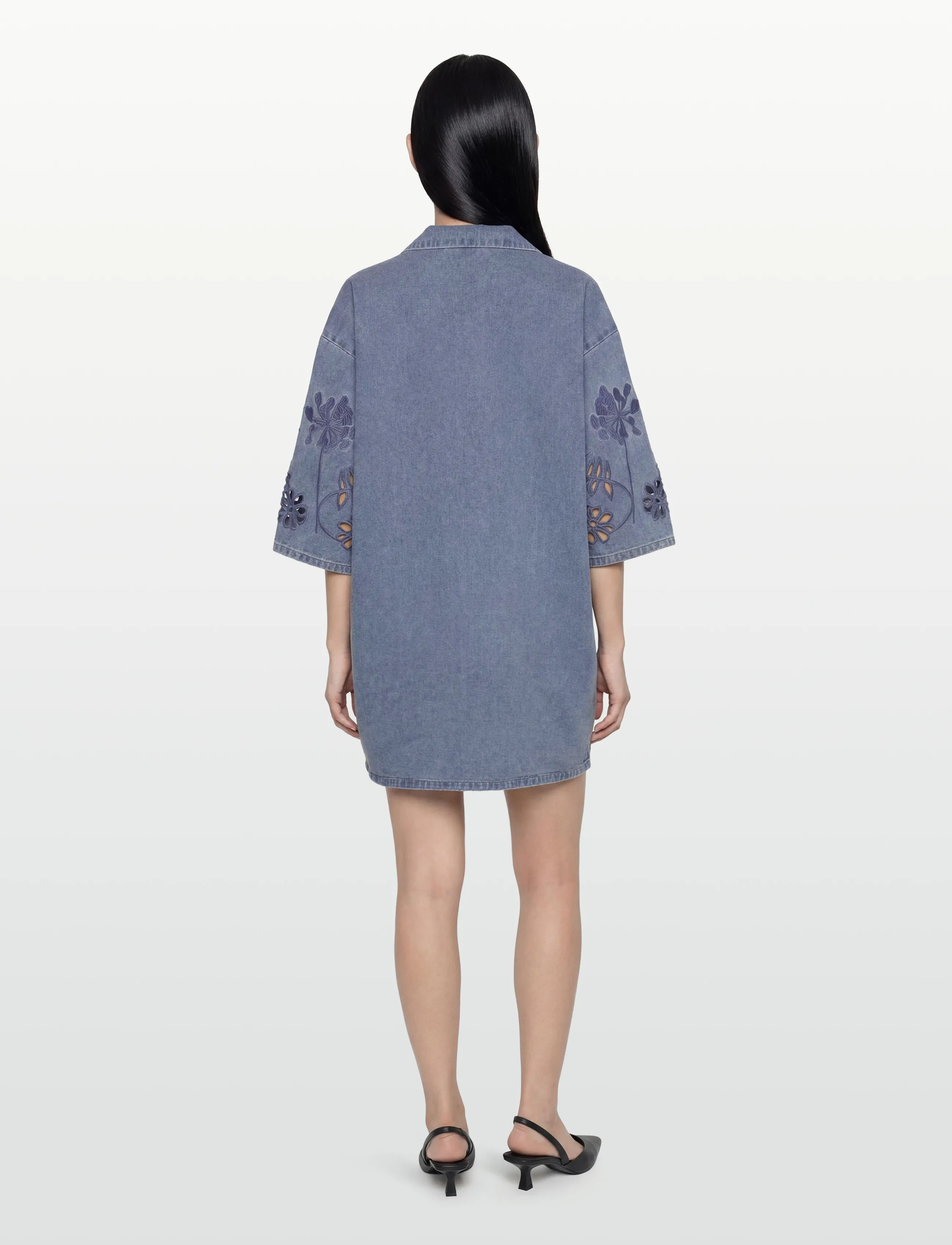 Munthe - BELLAR - denim dresses - blue - 4