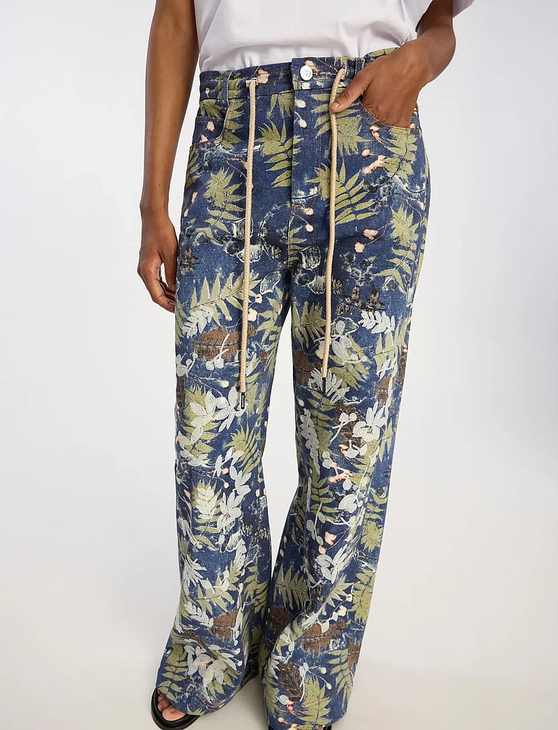 Munthe - OBEY - laia säärega püksid - indigo - 3