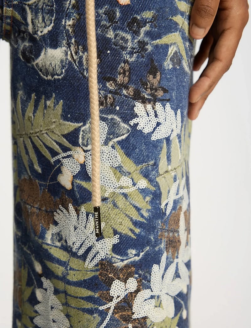 Munthe - OBEY - laia säärega püksid - indigo - 4