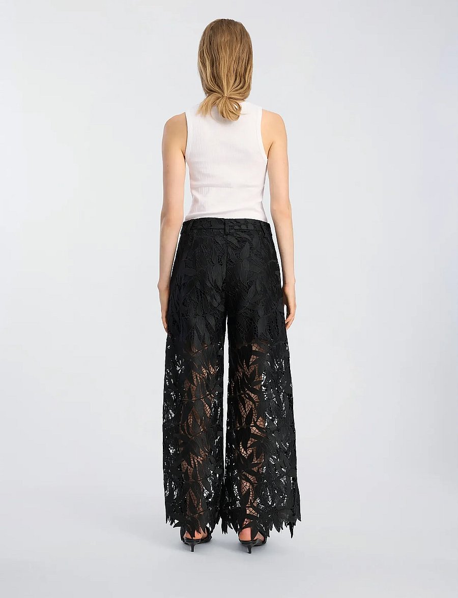 Munthe - BYRDOS - suorat housut - black - 3