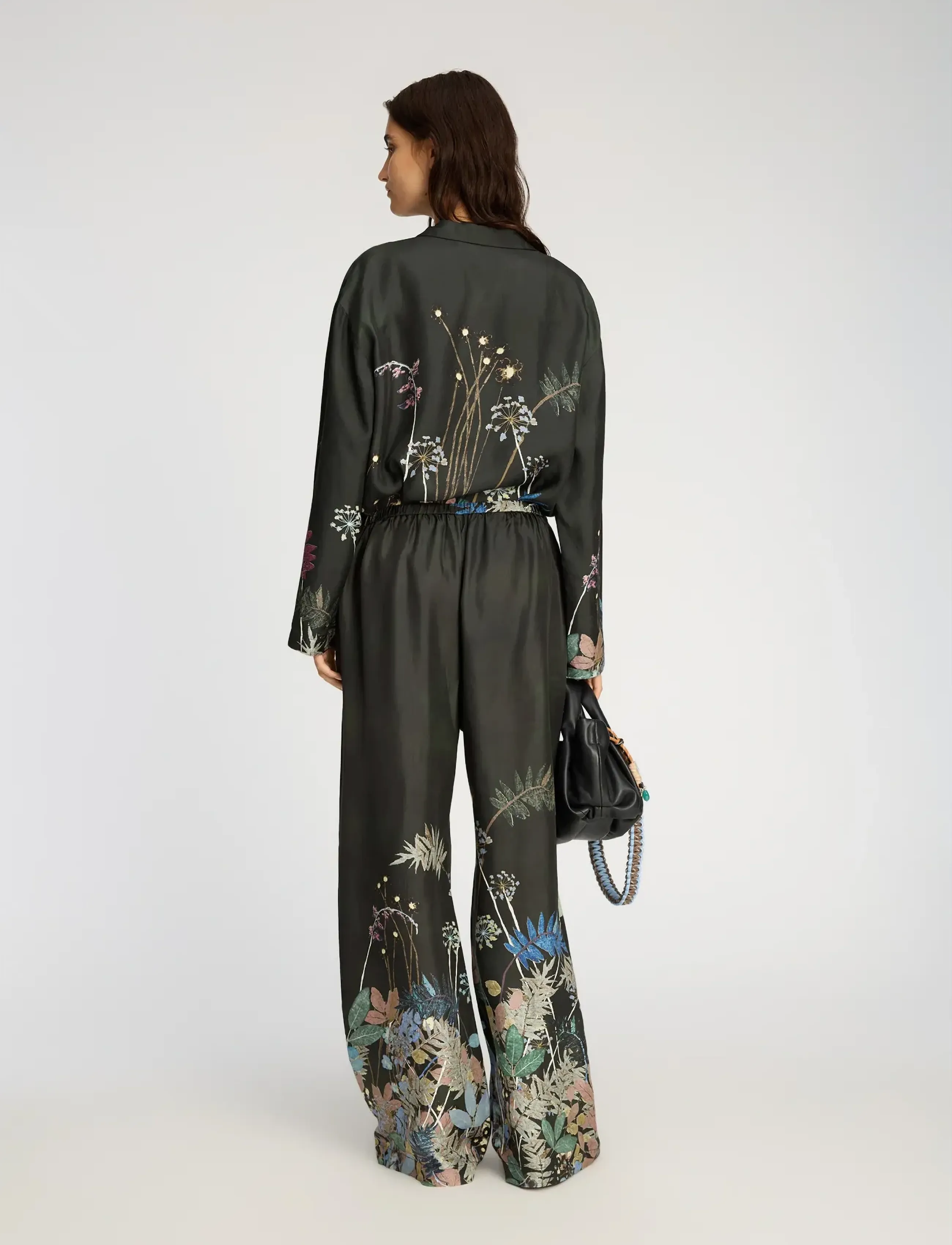 Munthe - FABERT - buxur með víðum skálmum - print black - 2