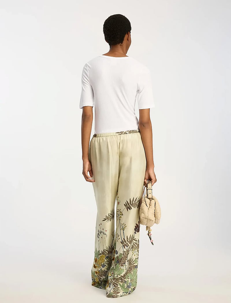 Munthe - FABERT - hosen mit weitem bein - print creme - 2