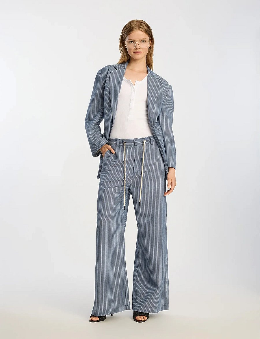 Munthe - BOBEY - laia säärega püksid - blue - 0