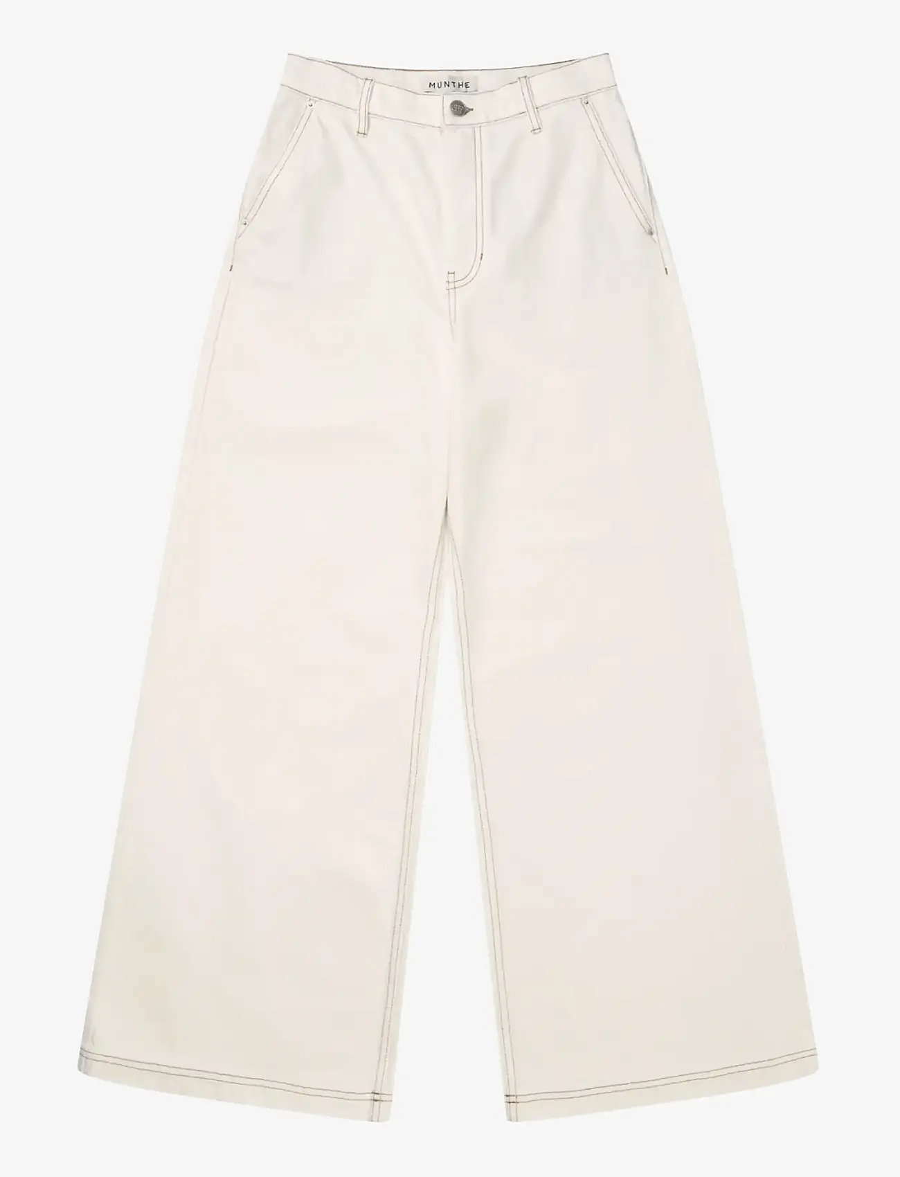 Munthe - BECUBE - wide leg trousers - ivory - 1
