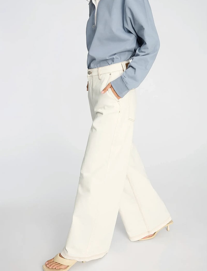 Munthe - BECUBE - hosen mit weitem bein - ivory - 3