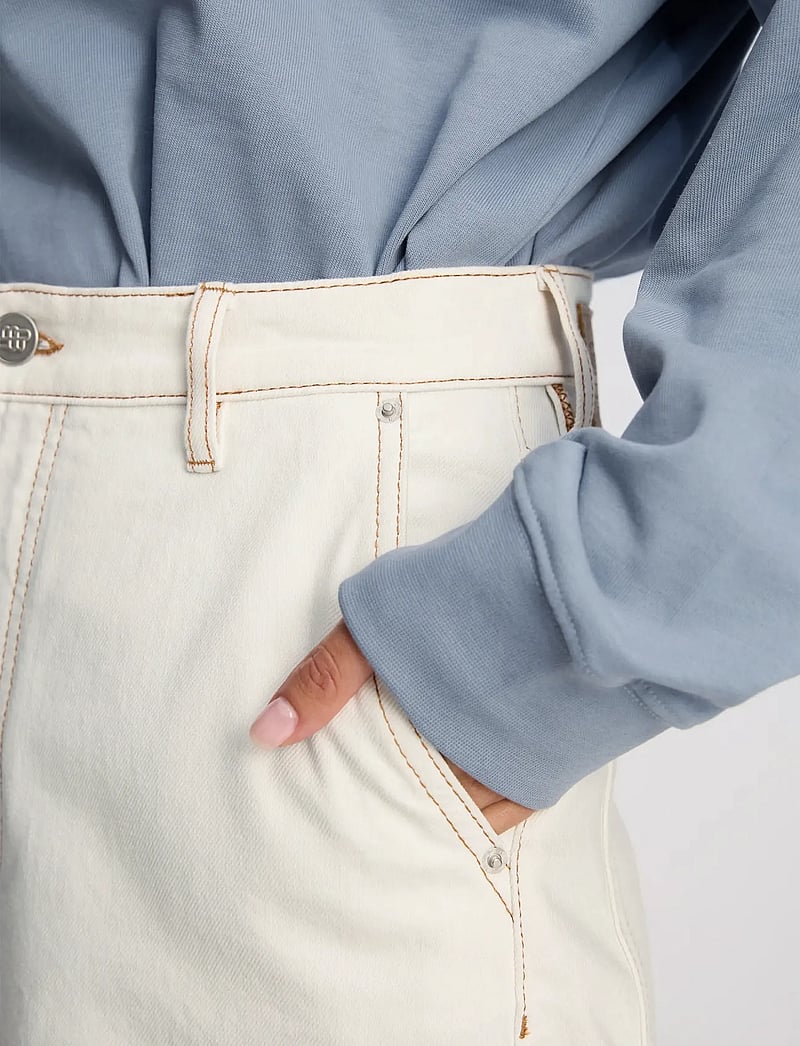 Munthe - BECUBE - hosen mit weitem bein - ivory - 4