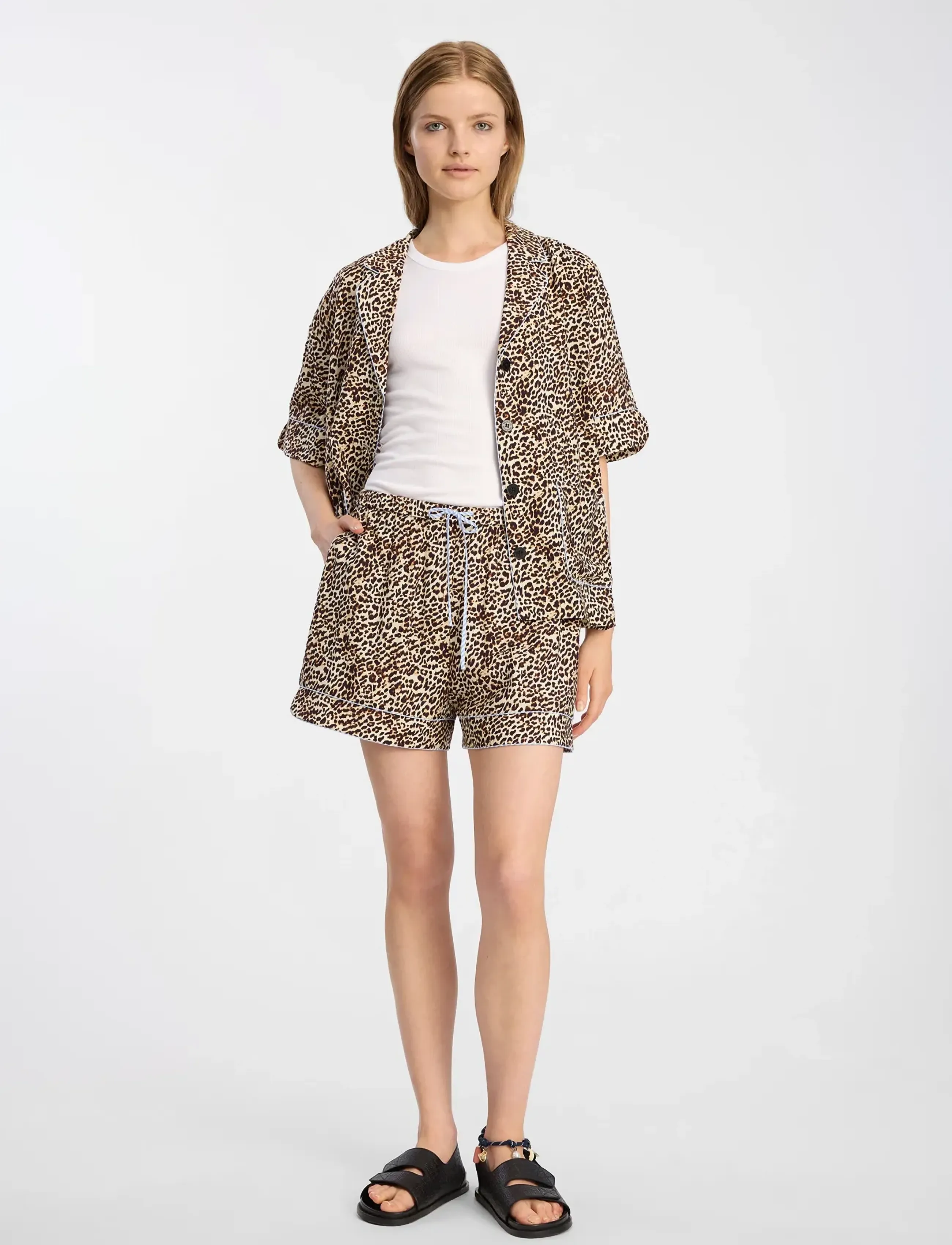 Munthe BUNIGA - Korte broeken - PRINT ANIMAL / brown