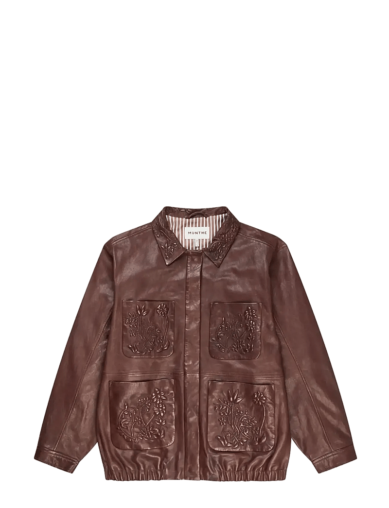 Munthe - BARAM - skinnjackor - chocolate - 1