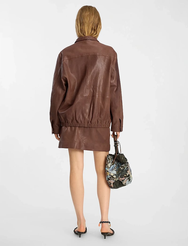 Munthe - BARAM - skinnjackor - chocolate - 2