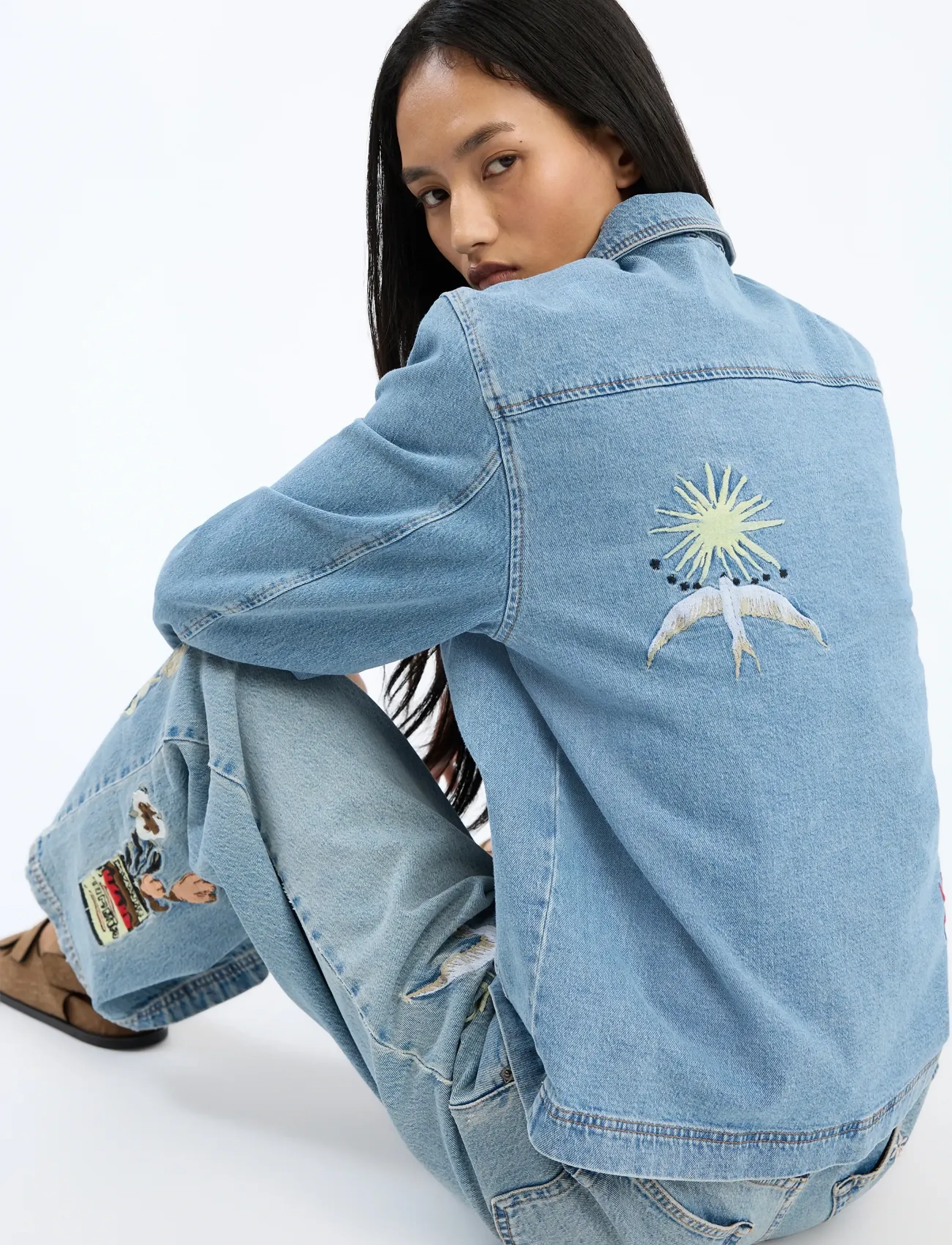 Munthe - BRAULIA - denim jackets - blue - 4