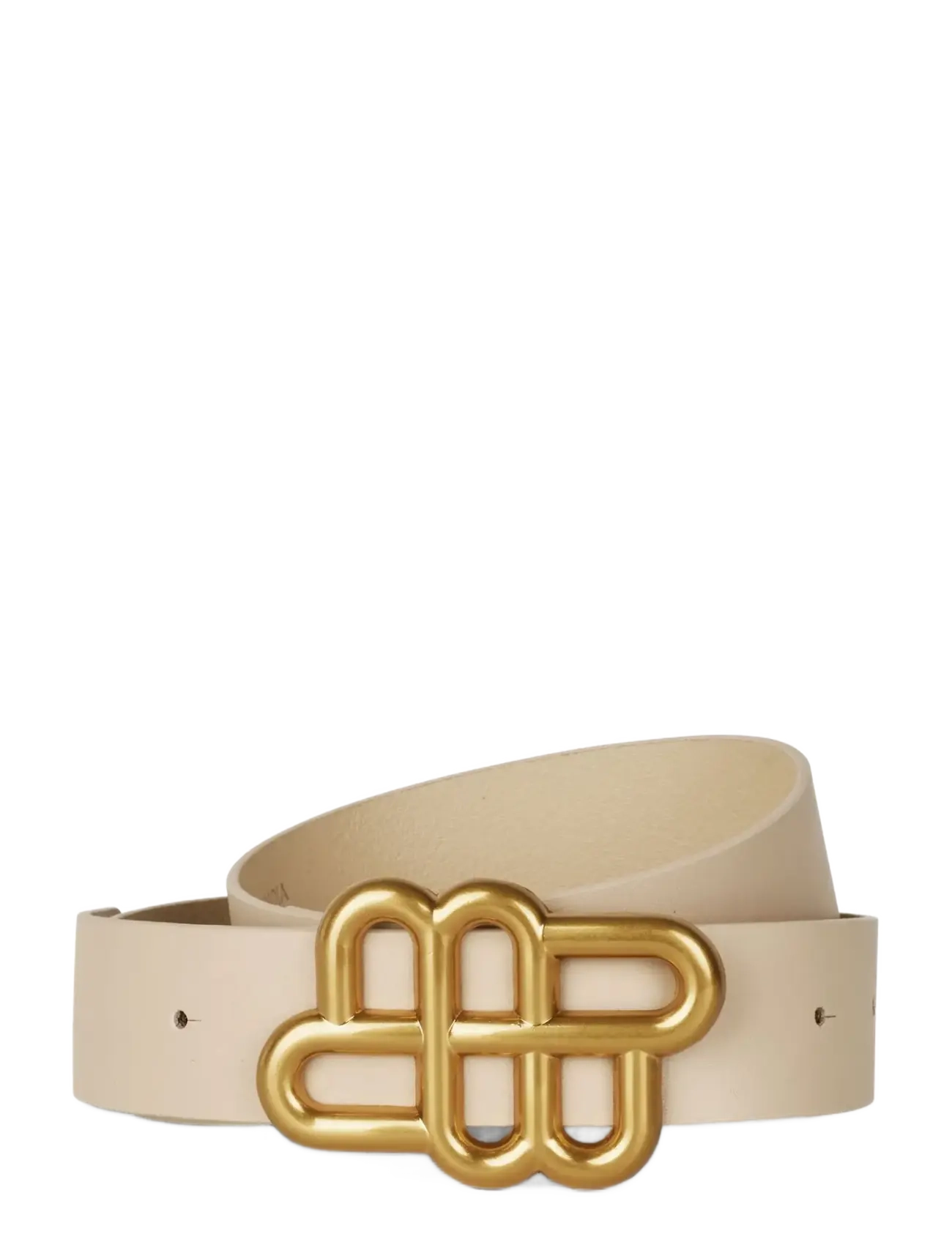 Munthe - LATTER - læderbælter - beige - 2