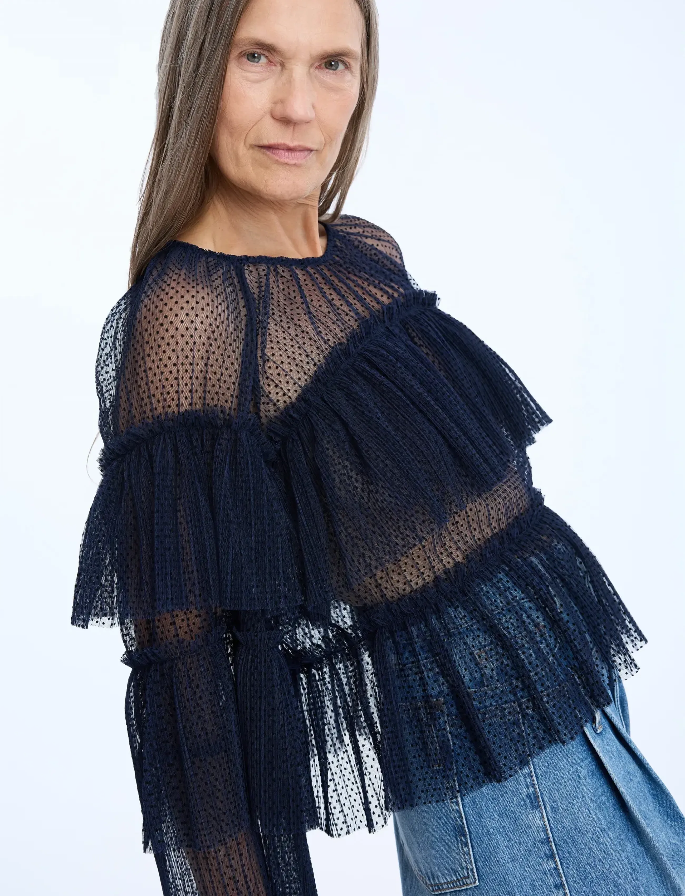 Munthe - NARIA - langærmede bluser - navy - 3