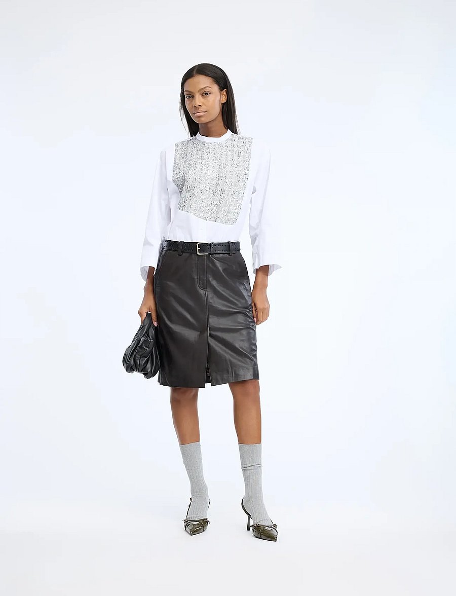 Munthe - NAYEL - långärmade skjortor - mix white - 0