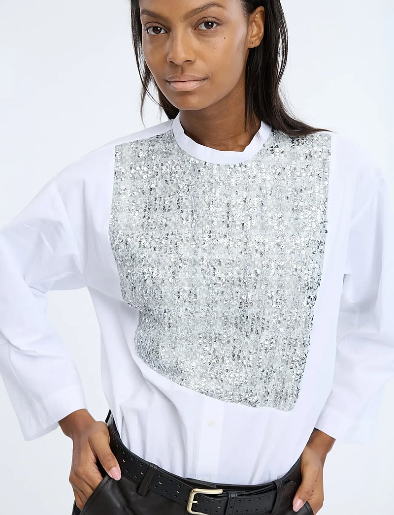 Munthe - NAYEL - long-sleeved shirts - mix white - 3