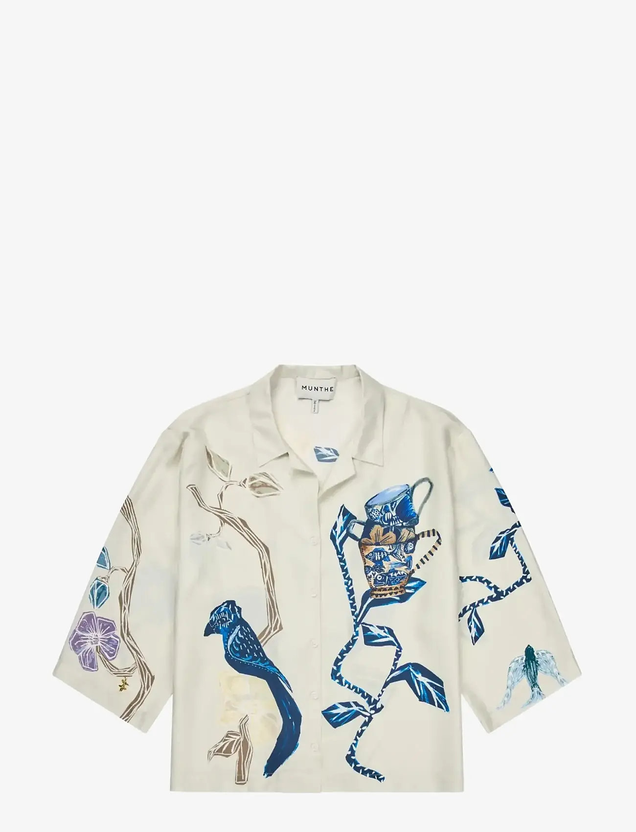 Munthe - NANCIE - short-sleeved shirts - print creme - 1