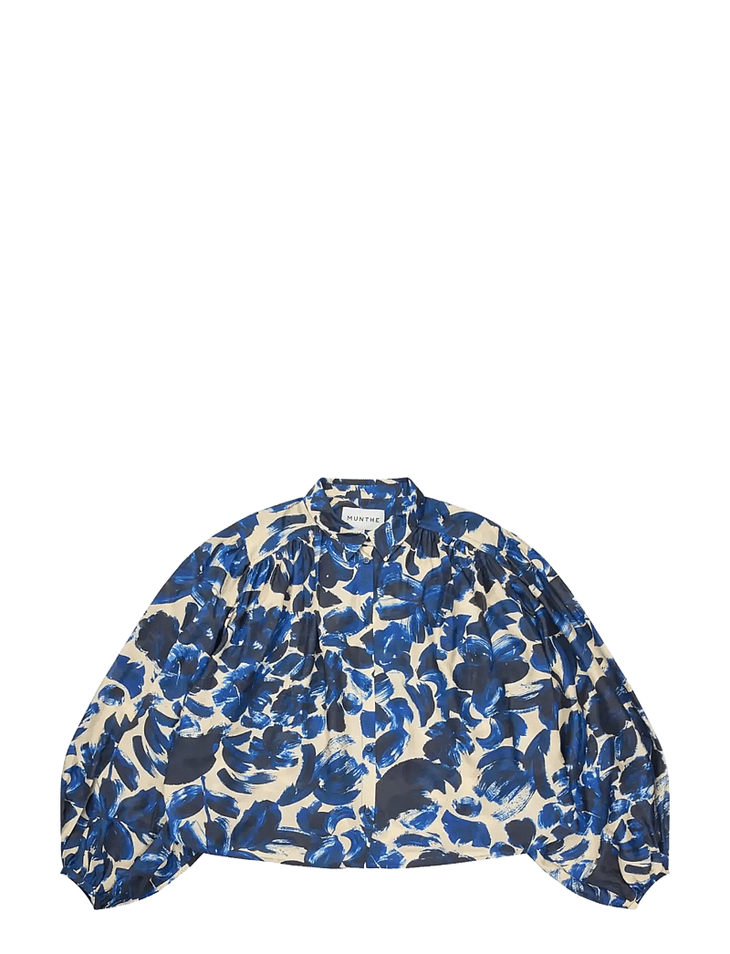 Munthe - LYNX - long-sleeved shirts - print indigo - 1