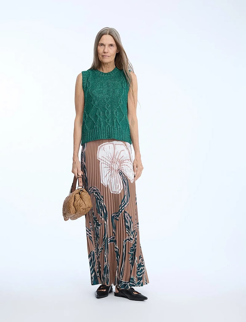 Munthe - TAULLA - faltenröcke - print caramel - 0