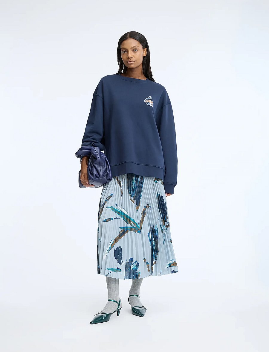 Munthe - CHARMING - pleated skirts - print grey - 0