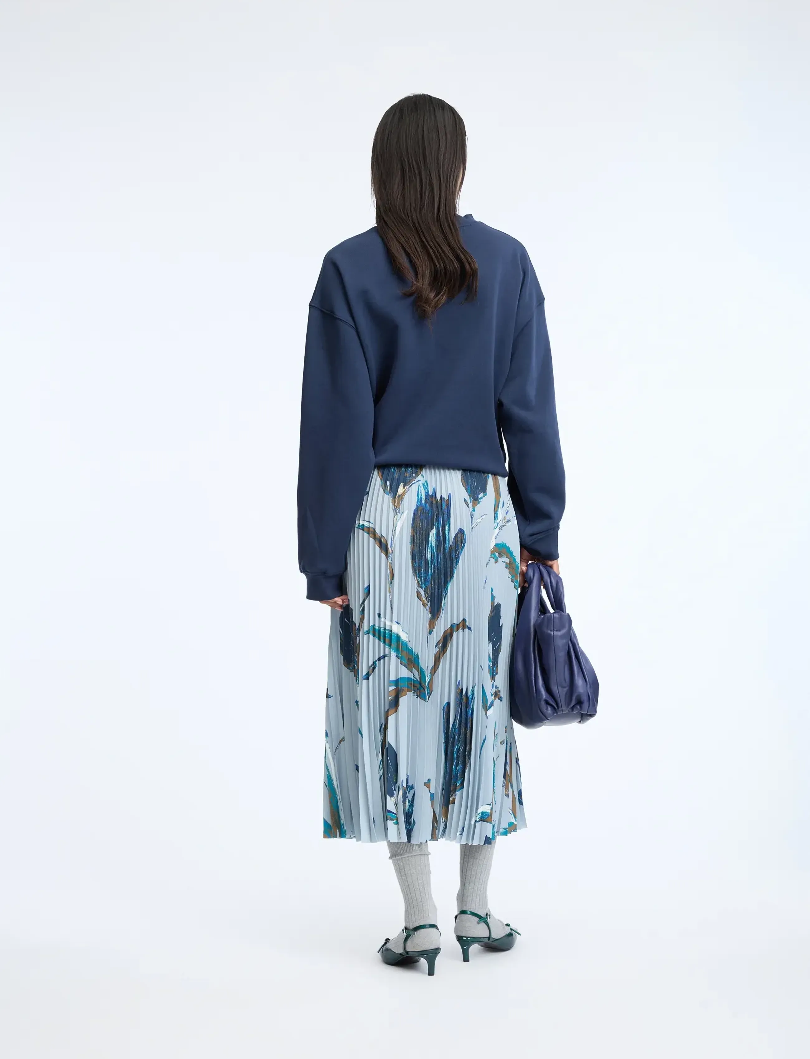 Munthe - CHARMING - faltenröcke - print grey - 2