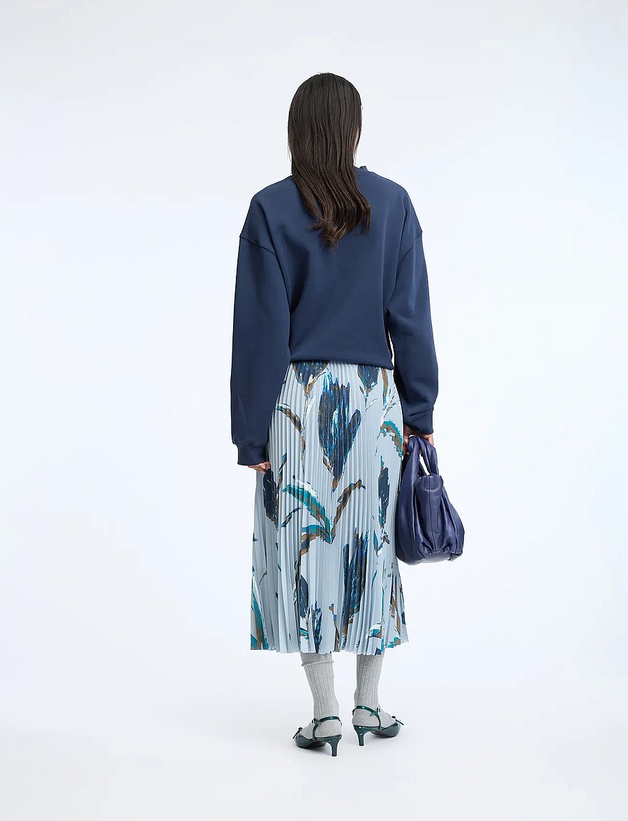 Munthe - CHARMING - pleated skirts - print grey - 2