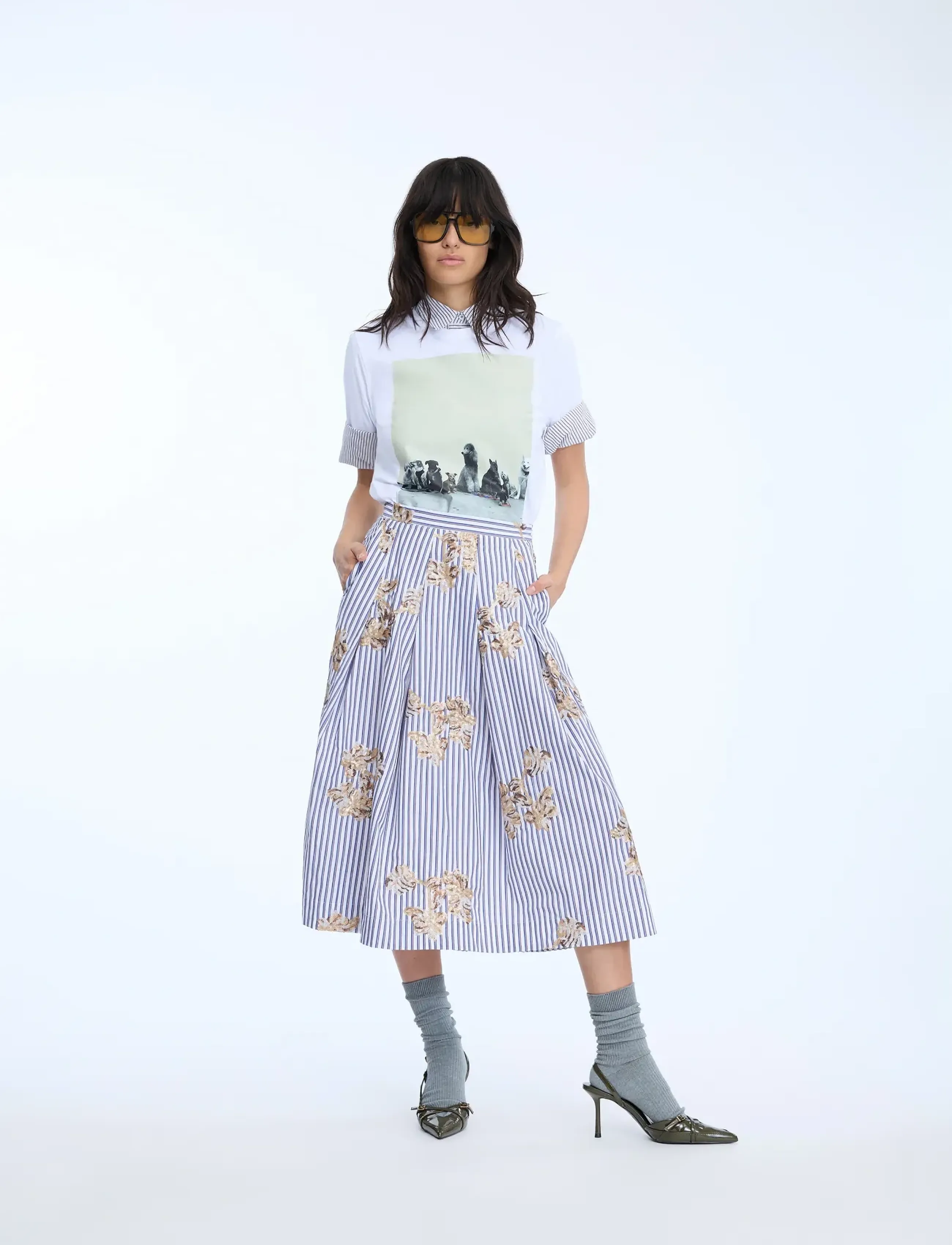 Munthe NUKKIA - Litter-seelik - STRIPE WHITE / multi