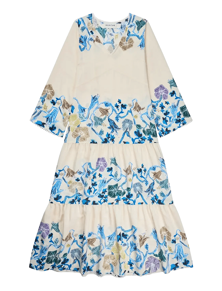 Munthe - NAO - maxikleider - print ivory - 1
