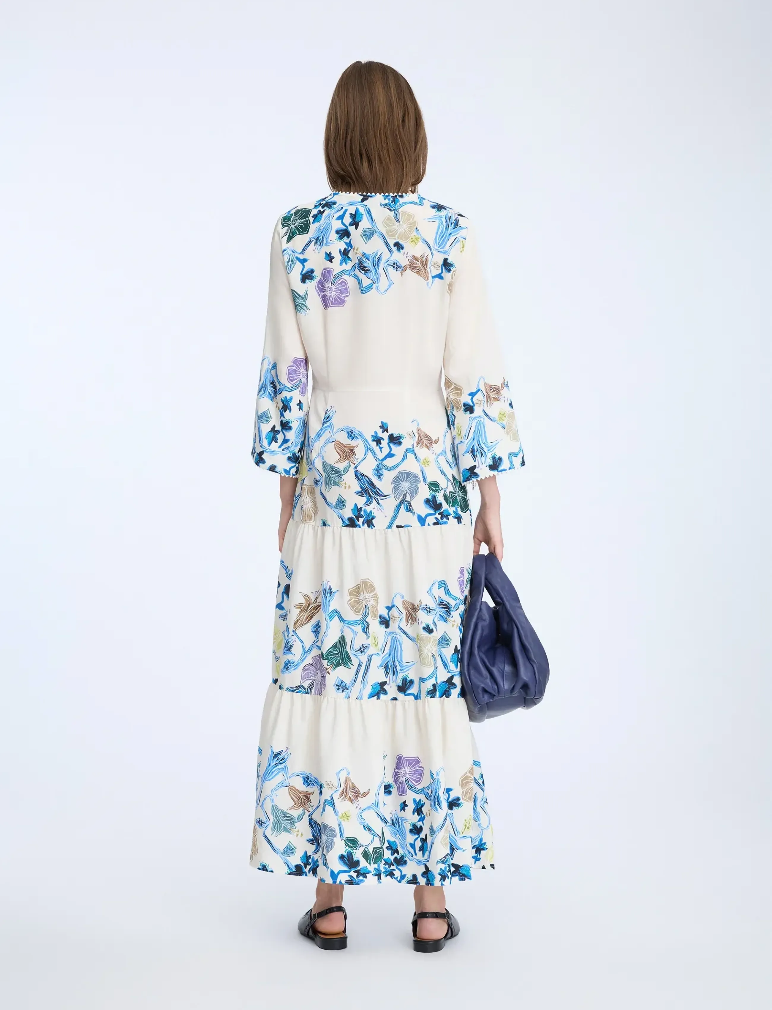 Munthe - NAO - maxi-jurken - print ivory - 2