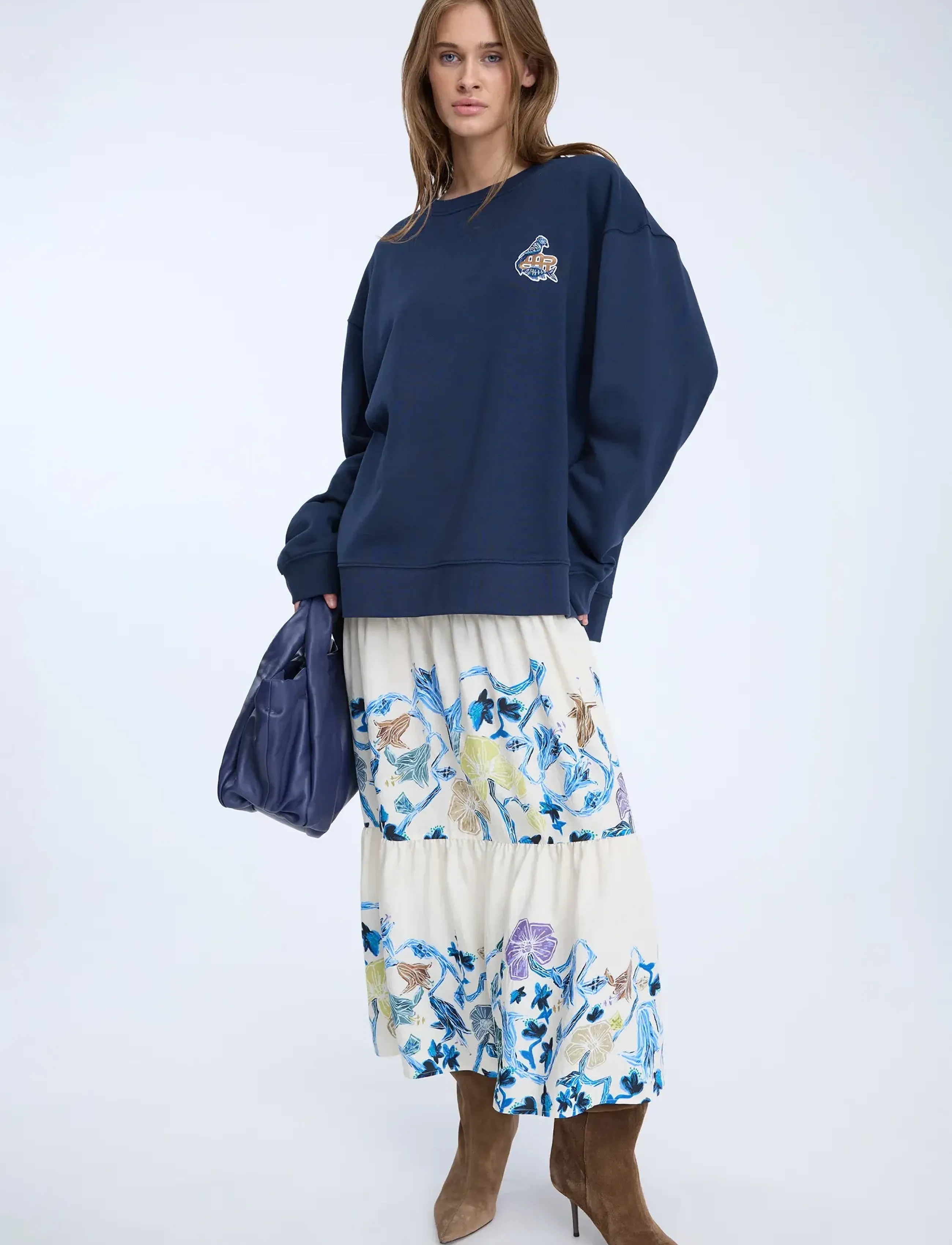 Munthe - NAO - maxi-jurken - print ivory - 5