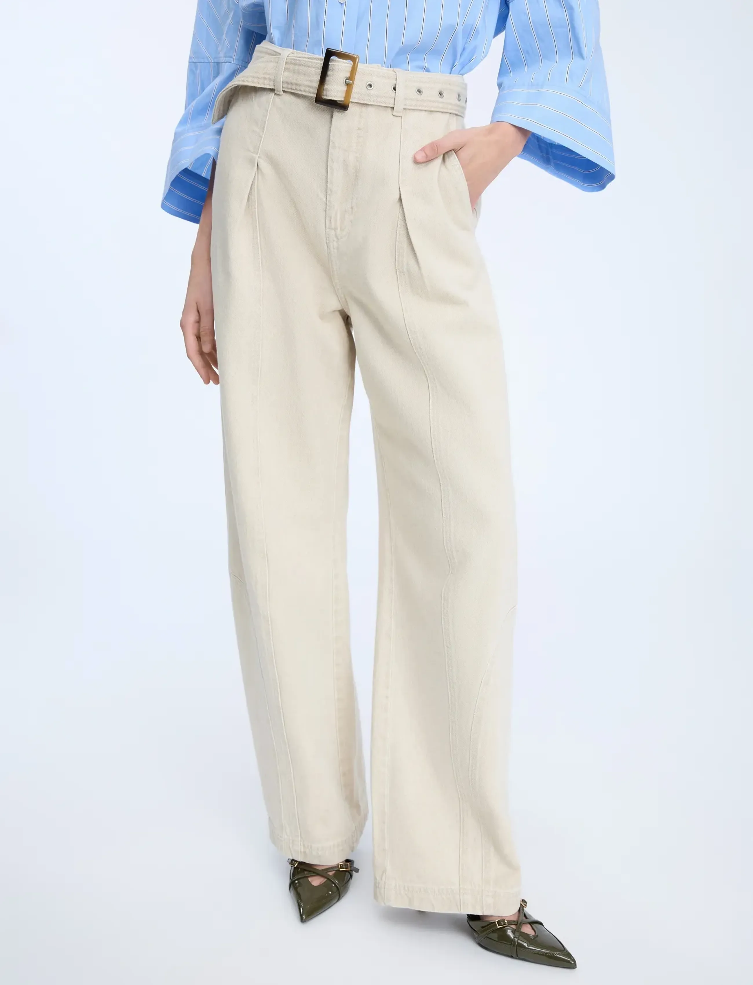 Munthe - NANINA - pantalons droits - sand - 3