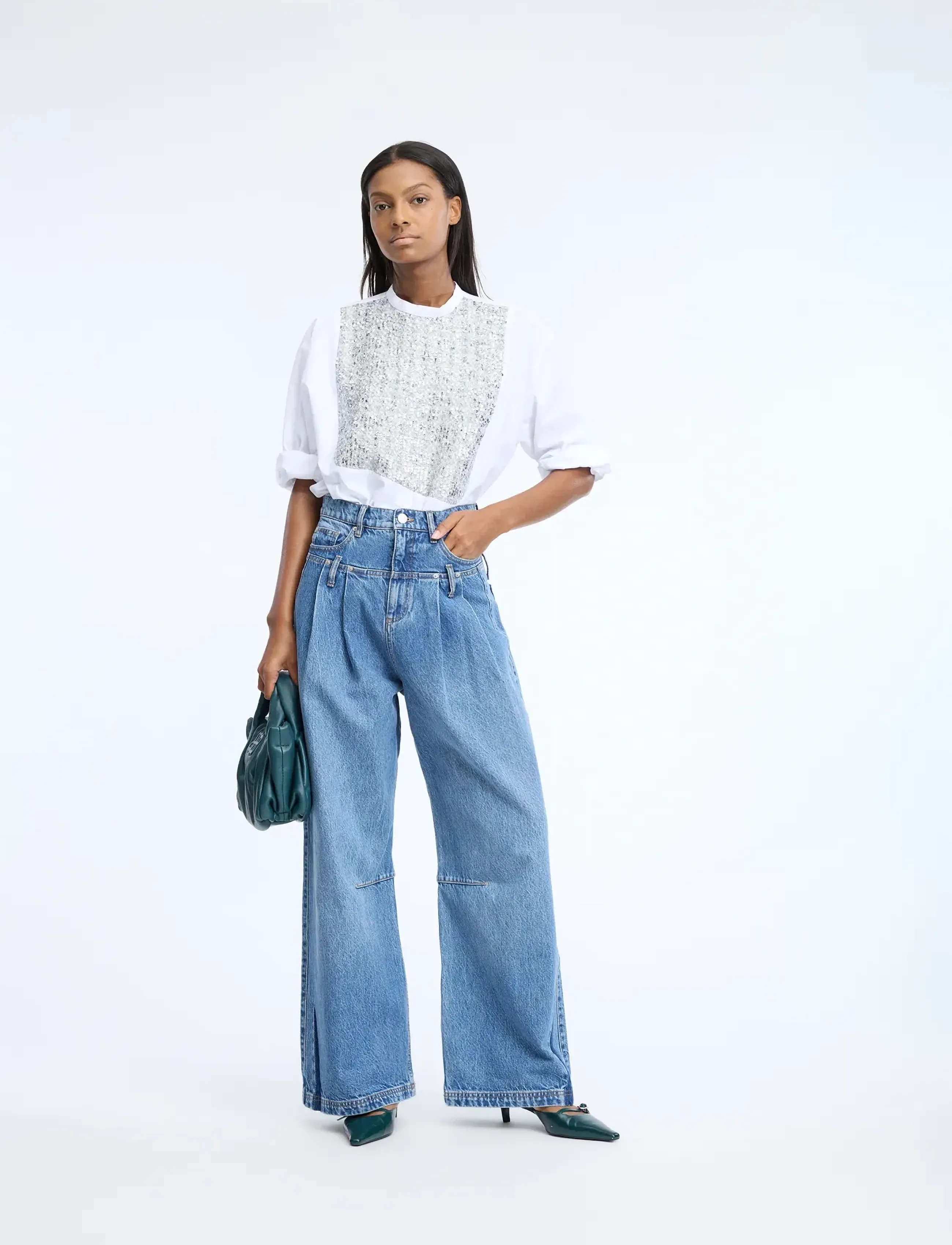 Munthe - NEZZASIN - wide leg jeans - blue - 3