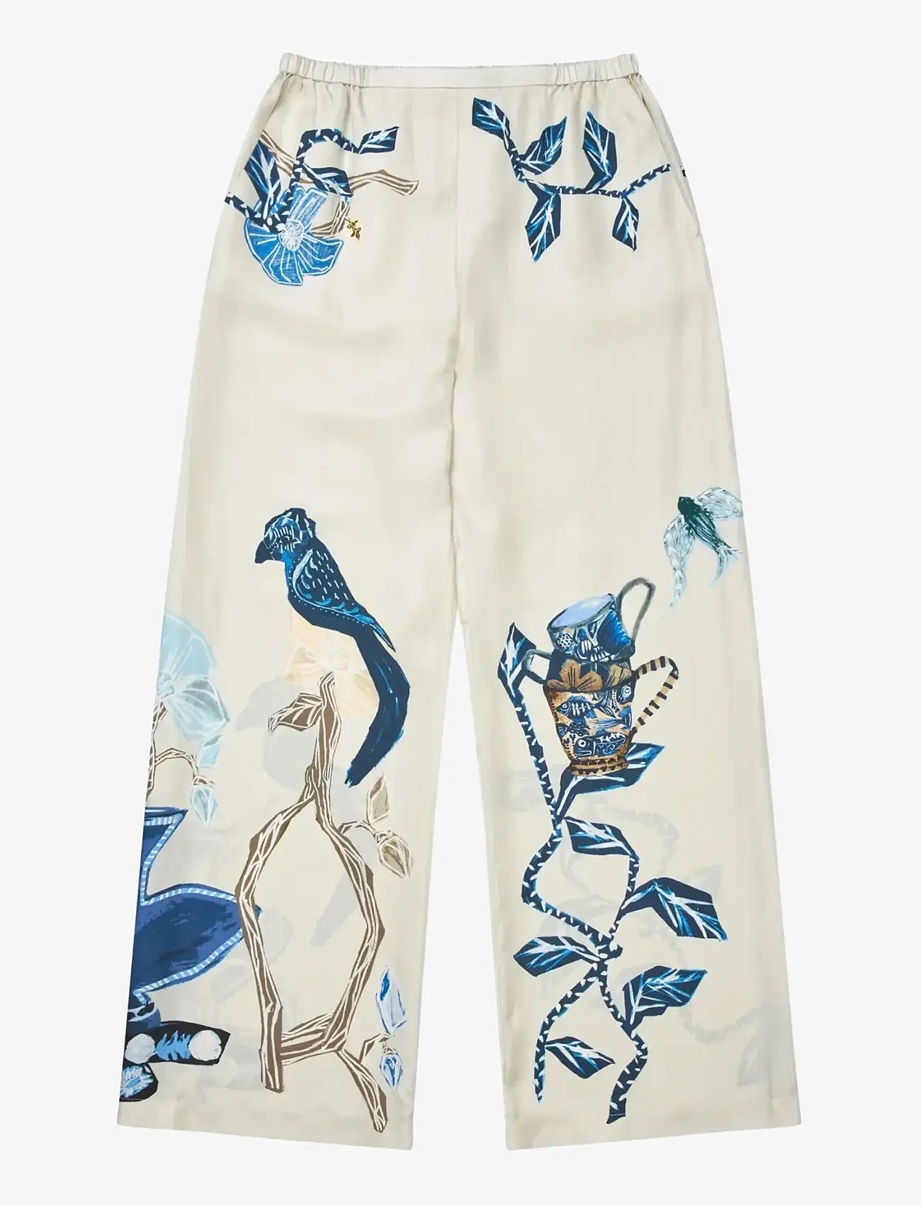Munthe - FABERT - hosen mit weitem bein - print creme - 1