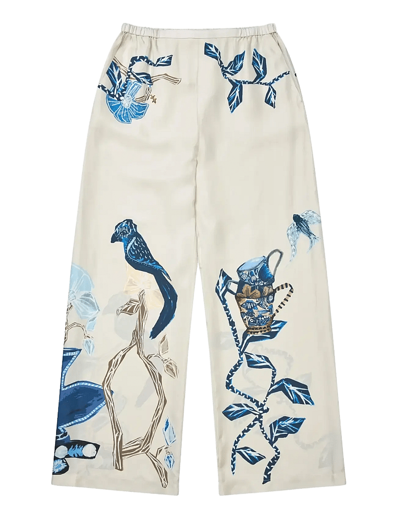Munthe - FABERT - hosen mit weitem bein - print creme - 1