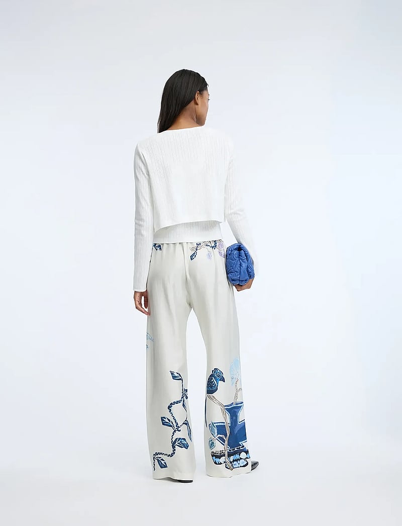 Munthe - FABERT - hosen mit weitem bein - print creme - 2