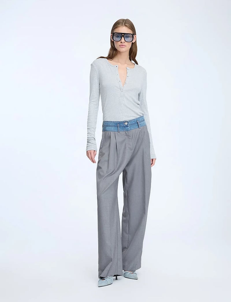 Munthe - NORMAY - laia säärega püksid - grey - 0