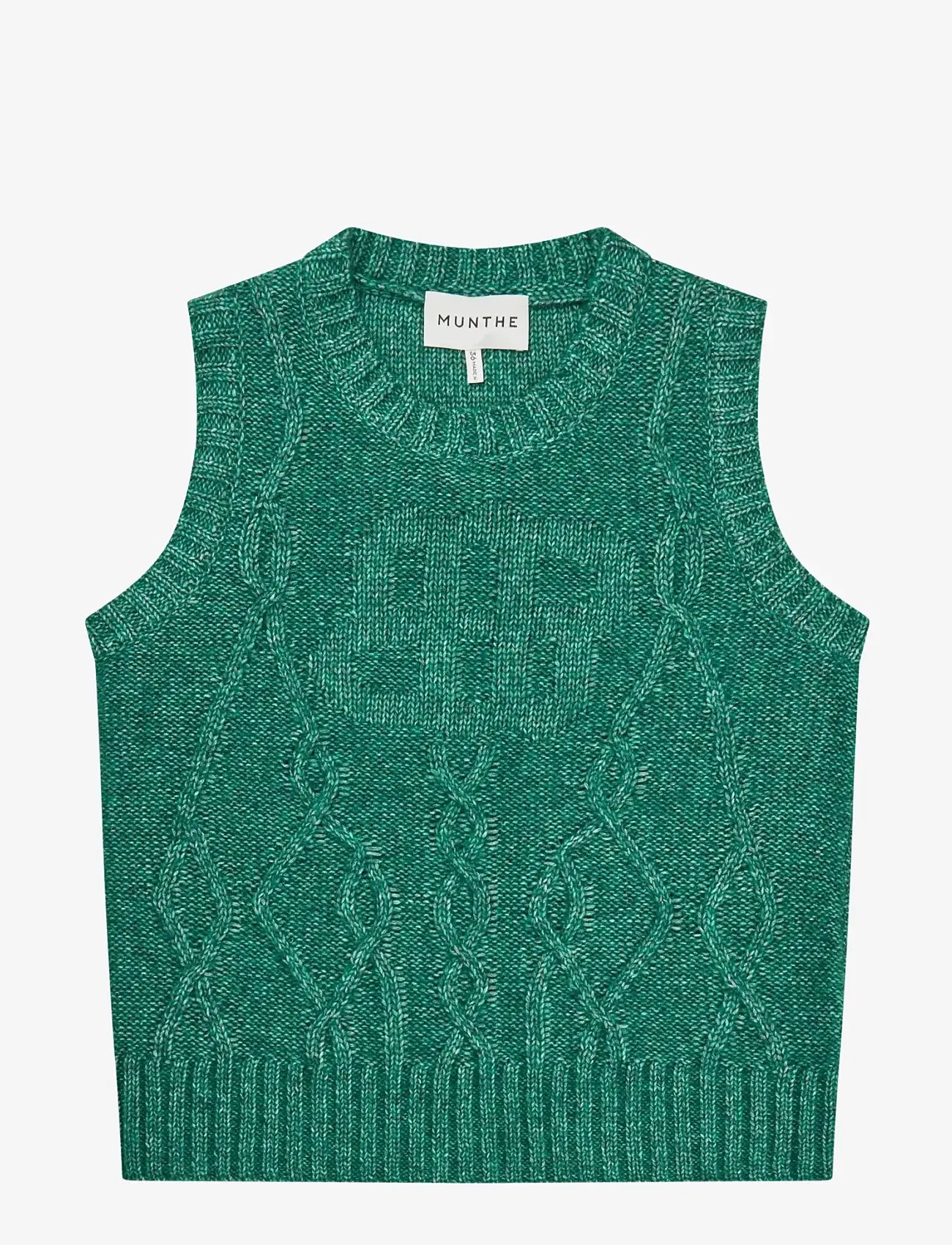 Munthe - NOEY - strikveste - green - 1