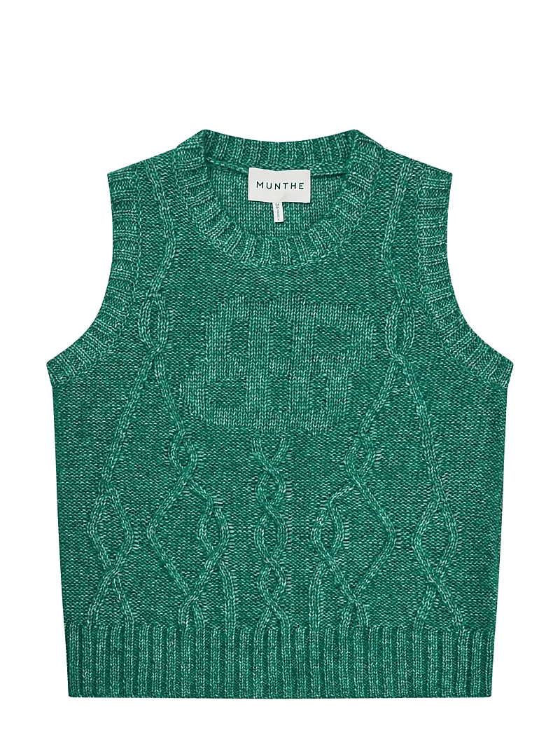 Munthe - NOEY - strikveste - green - 1