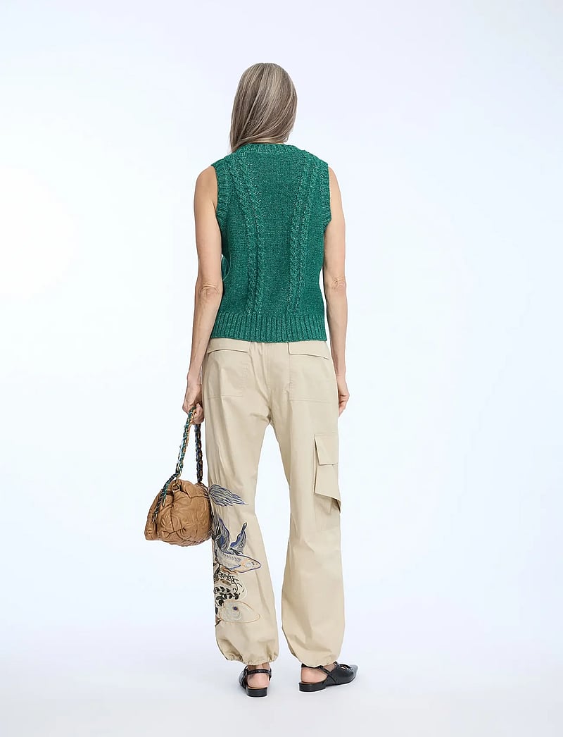 Munthe - NOEY - strikveste - green - 2