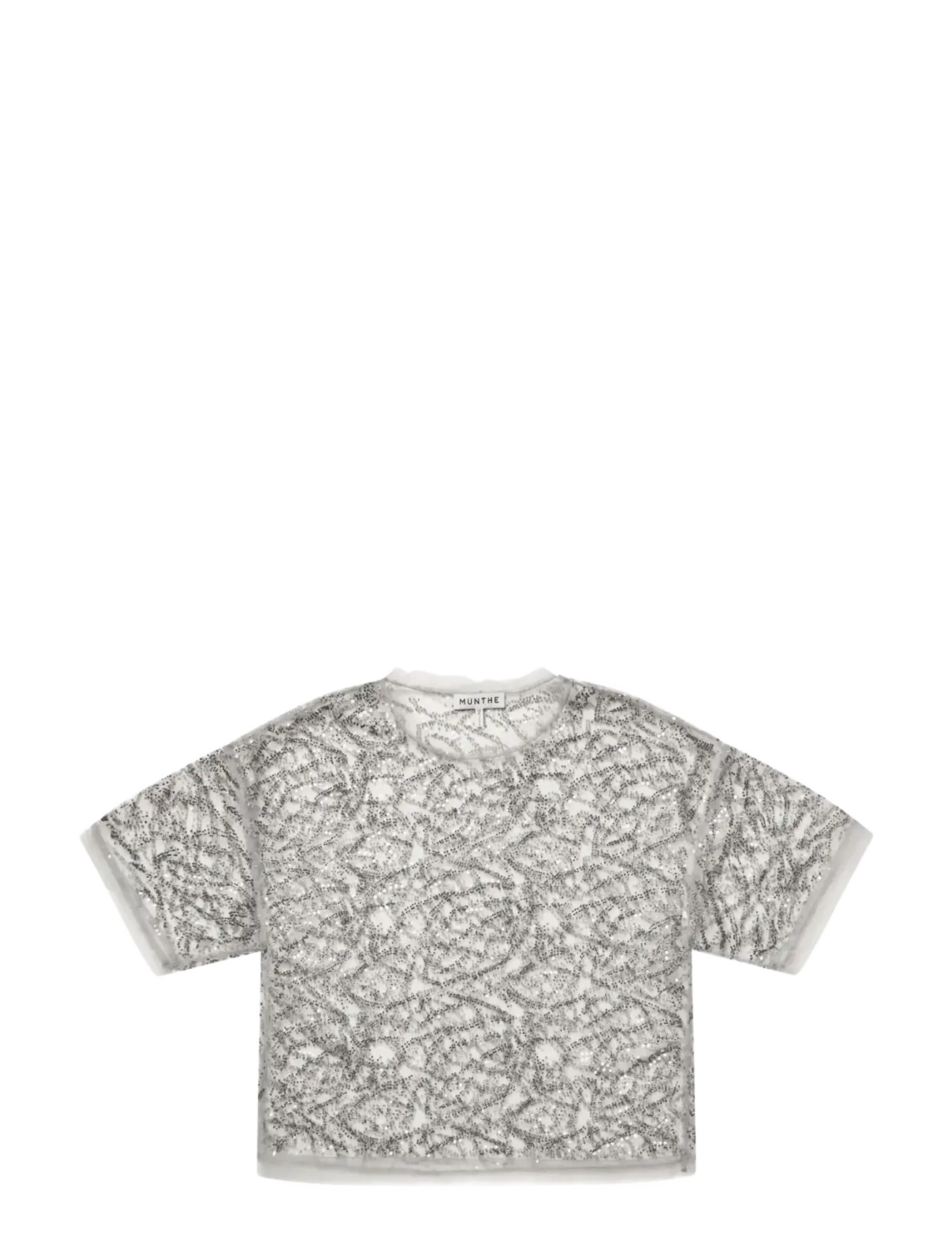 Munthe VUN - Crop tops - GUN-METAL / silver