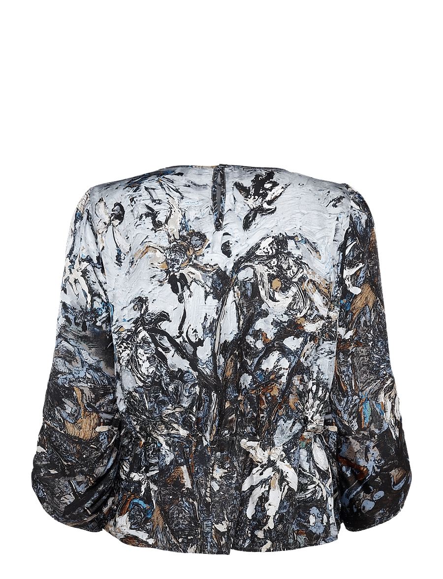 Munthe - VIRAGO - kortärmade blusar - print grey - 2
